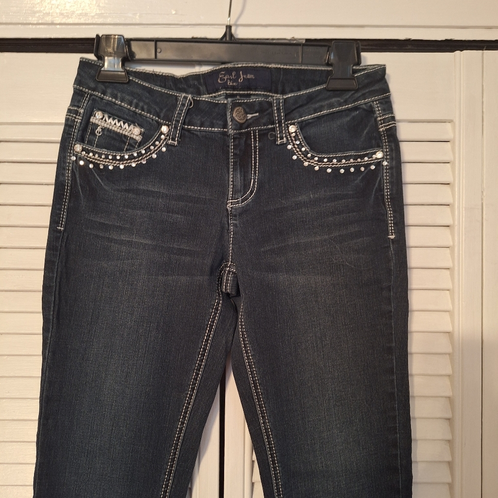 Earl sequin skinny jeans sz 5 *D - Picture 2 of 5